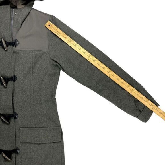 Merrell Select Dry Pea Coat XS Gray Insulated Winter Long Classic Elegant Jacket - Picture 13 of 16